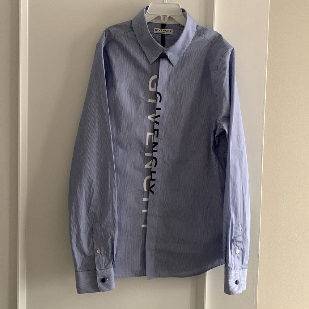 New Boys Givenchy Blue Shirt sz 12